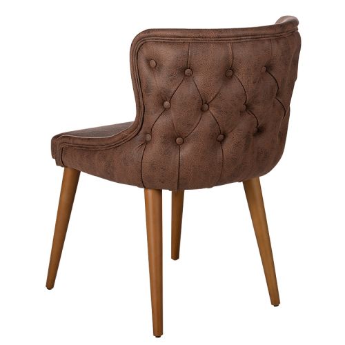 By Kohler  Istanbul Arm dining chair brown leather (200316)