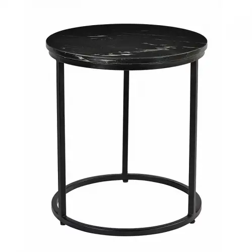 By Kohler  Side Table Randy 40x40x45cm black Marble Top (114328)