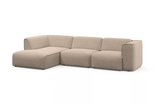 By Kohler  Madea Corner Sofa with Daybed L 169x305x71cm - Poso 38 Ivory (201909)